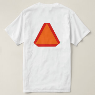 Camiseta Parte traseira lenta do sinal da segurança dos