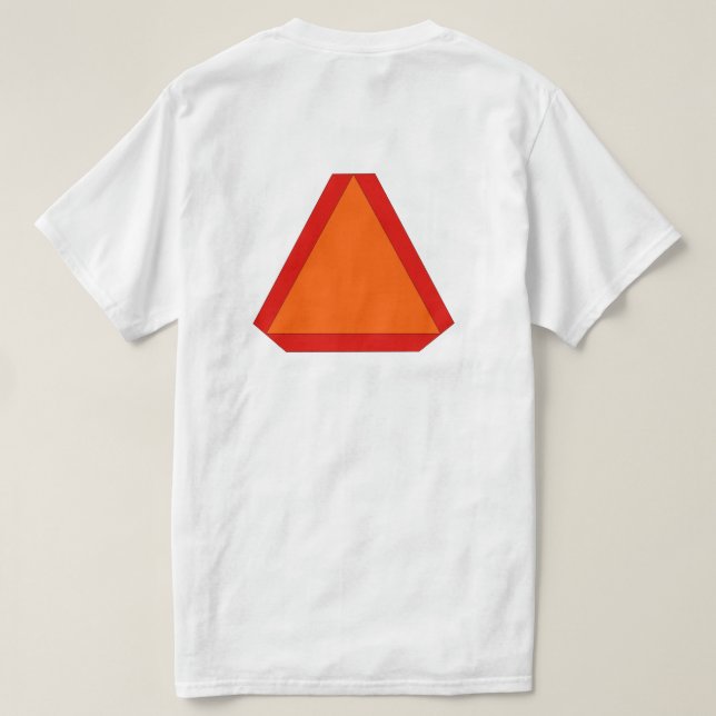 Camiseta Parte traseira lenta do sinal da segurança dos (Verso do Design)