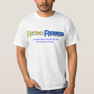 Camiseta Parte traseira retro do bringin da rebobinação