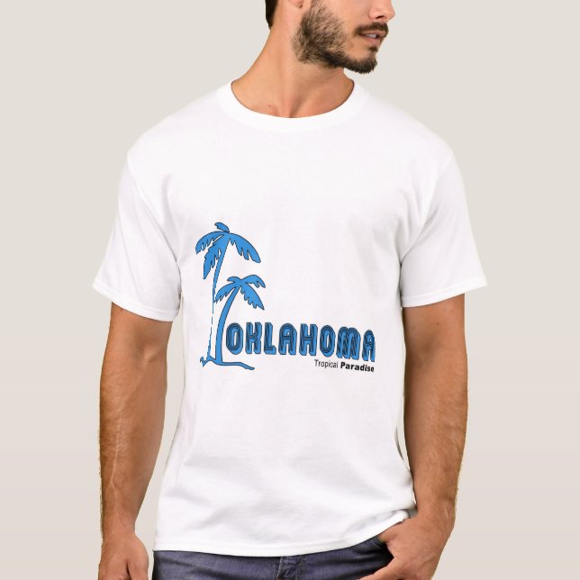 Camiseta Parte tropical 2 do paraíso de Oklahoma… (Frente)