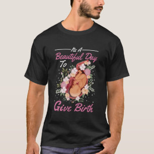 Camiseta Parteira Cute Flowers Baby Catcher Doula