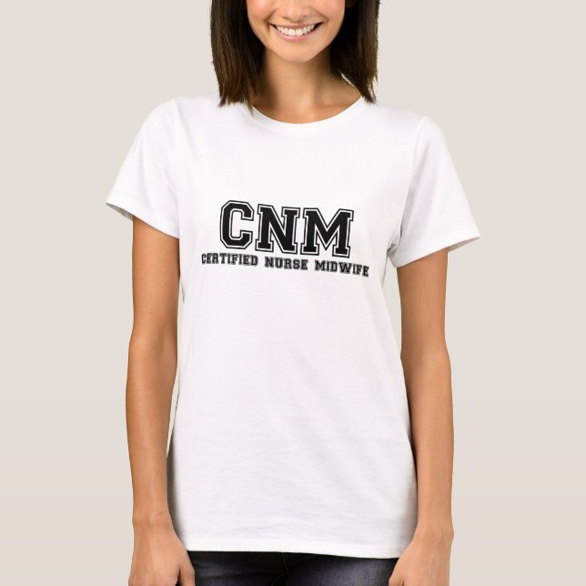 Camiseta Parteira de enfermeira certificada (Frente)