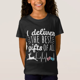 Camiseta Parteira de Natal Doula Labor Enfermeira Festiva G