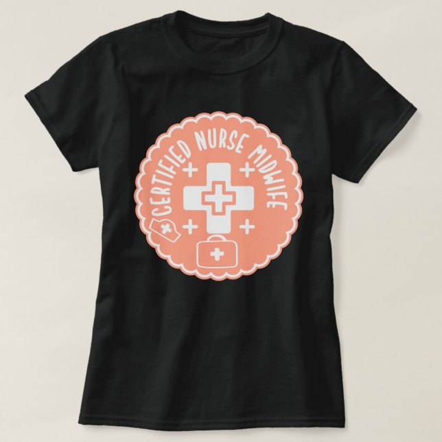 Camiseta Parteira Enfermeira Certificada (Frente do Design)