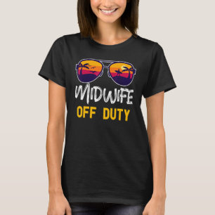 Camiseta Parteira Fora do Dever de Verão Aniversário Trabal