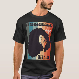 Camiseta Parteira Negra Melanin Parteira Afro Cabelo Preto
