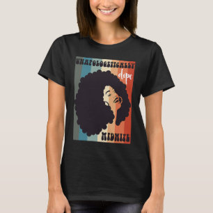 Camiseta Parteira Negra Melanin Parteira Afro Cabelo Preto