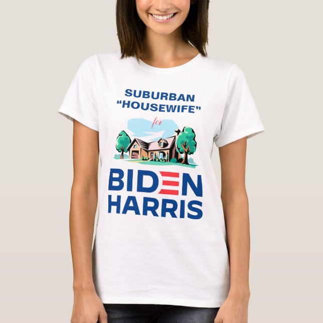Camiseta Parteira Suburbana para Biden-Harris (Frente)