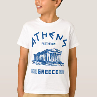 Camiseta Partenon - Atenas - grego (azul)