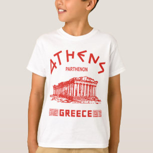 Camiseta Partenon - Atenas - grego (vermelho)