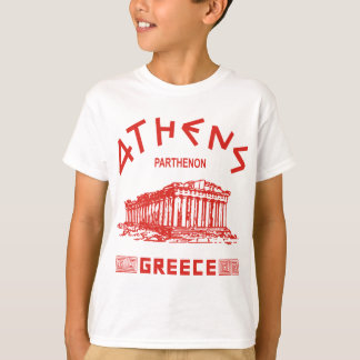 Camiseta Partenon - Atenas - grego (vermelho)