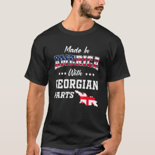 Camiseta Partes da Geórgia Americana Mapa da Geórgia Ancest