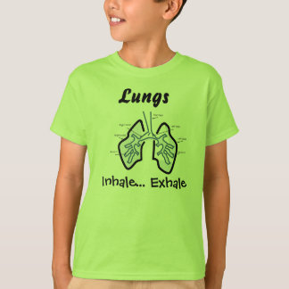 Camiseta Partes do corpo -- Pulmões humanos