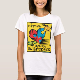 Camiseta Partes do quebra-cabeça do coração da consciên
