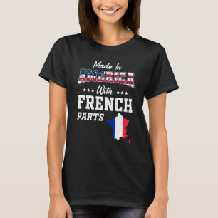 Camiseta Partes Francesas da América Mapa da França Bandeir
