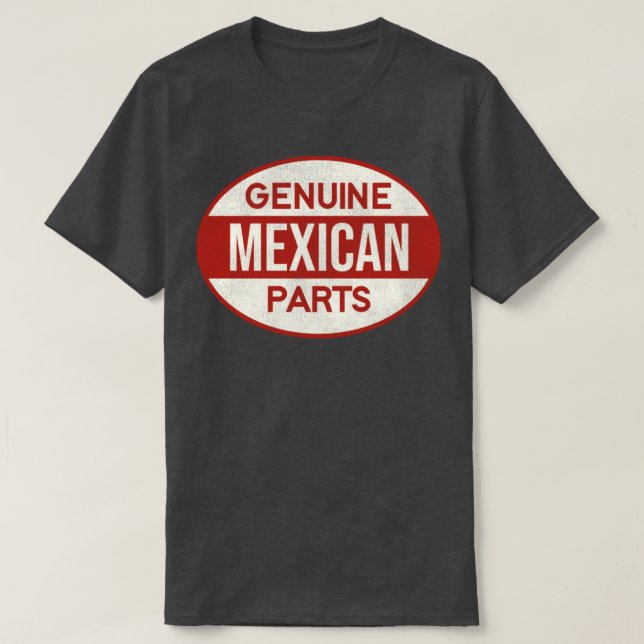 Camiseta Partes genuínas do México (Frente do Design)