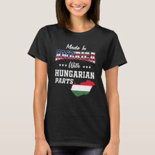 Camiseta Partes Húngaras da América Mapa da Hungria Bandeir