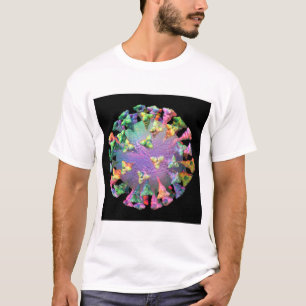Camiseta Partícula do vírus Rainbow Coronavirus COVID