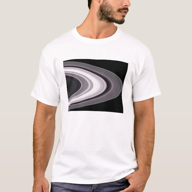 Camiseta Partículas pequenas em SaturnoÃ Â ìg. s anéis (Frente)