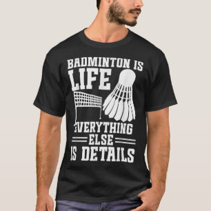 Camiseta Partida de Badminton Peteca É Vida Jogador de Badm