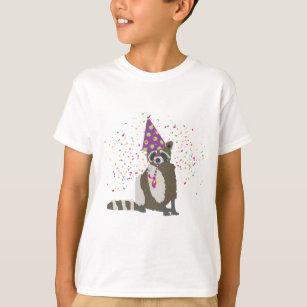 Camiseta Partida de guaxinim - Animais com festa