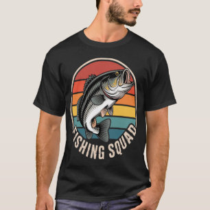 Camiseta Partida de Pesca em Grupo de Equipe de Pesca Corre