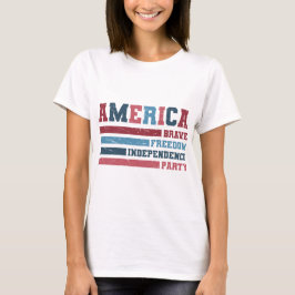Camiseta Partido América Corajosa, Liberdade, Independência