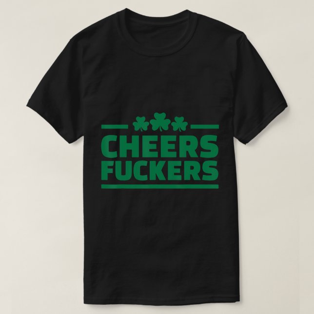 Camiseta Partido Bebendo Irlandês Anima O Dia de São Patríc (Frente do Design)