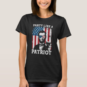 Camiseta Partido Como Um Patriota Em 4 De Julho De Abraham 