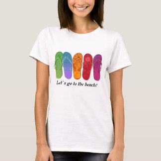 Camiseta Partido da praia dos flip-flops das sandálias -