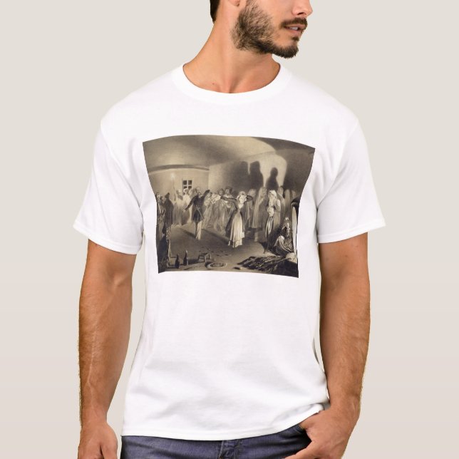 Camiseta Partido de dança em Kagha-Choura, Daguestão, placa (Frente)