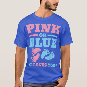 Camiseta Partido de Revisão de Gênero Rosa ou Azul