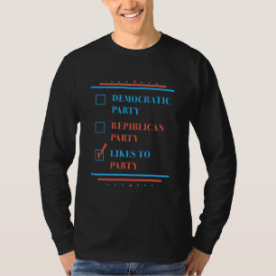 Camiseta Partido Democrata Partido Republicano Gosta de Fes