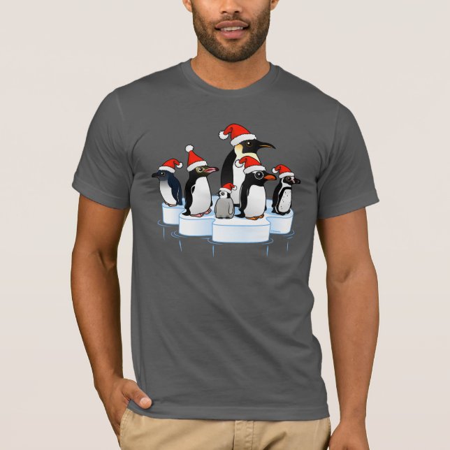 Camiseta Partido do pinguim do Natal (Frente)