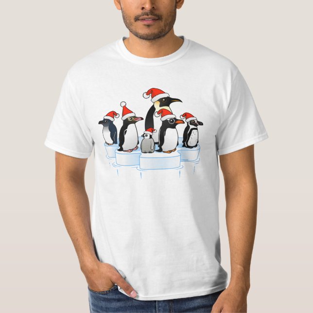 Camiseta Partido do pinguim do Natal (Frente)