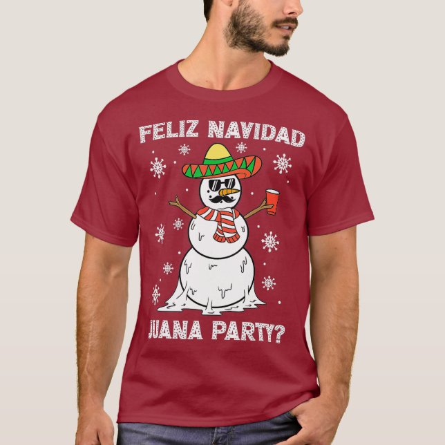 Camiseta Partido Feliz Navidad Juana - Presentes Legal mexi (Frente)