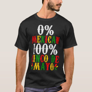 Camiseta Partido Fiesta 50% Mexicano Cinco de Mayo Funny