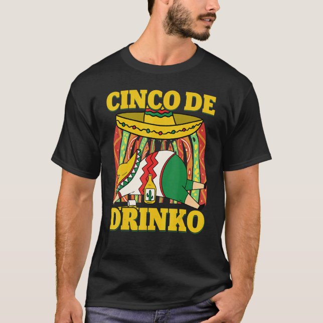 Camiseta Partido Fiesta Mexicano Cinco De Drinko Parte Bebe (Frente)