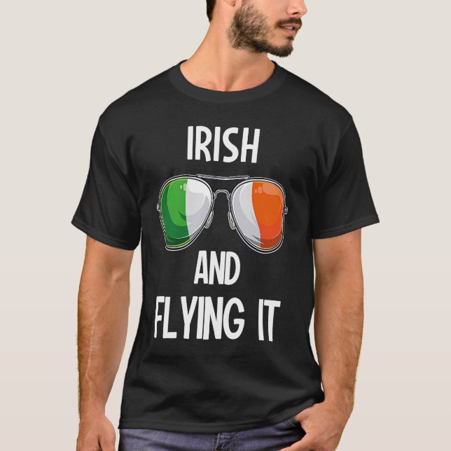 Camiseta Partido Irlandês do Dia de São Patrício e Voando (Frente)
