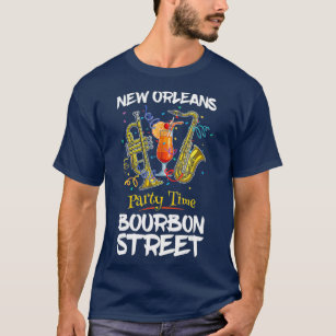 Camiseta Partido Jazz da Rua Bourbon, Nova Orleans, Louisia