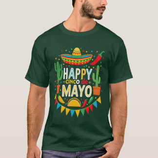 Camiseta Partido Mexicano Vibrant Cinco de Mayo Fiesta para