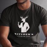 Camiseta Partido Moderno Stag Black Cocktails Partido Despe<br><div class="desc">Camiseta Preta do Partido de Stag Moderno - Camiseta-T</div>