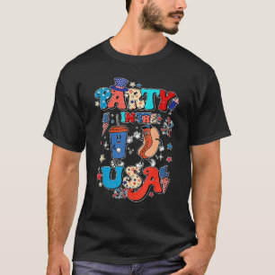 Camiseta Partido Nos Eua Hot Dog Love USA 4 De Julho 1