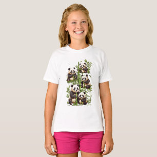 Camiseta Partido Panda: Design de Banquete de Bambu,