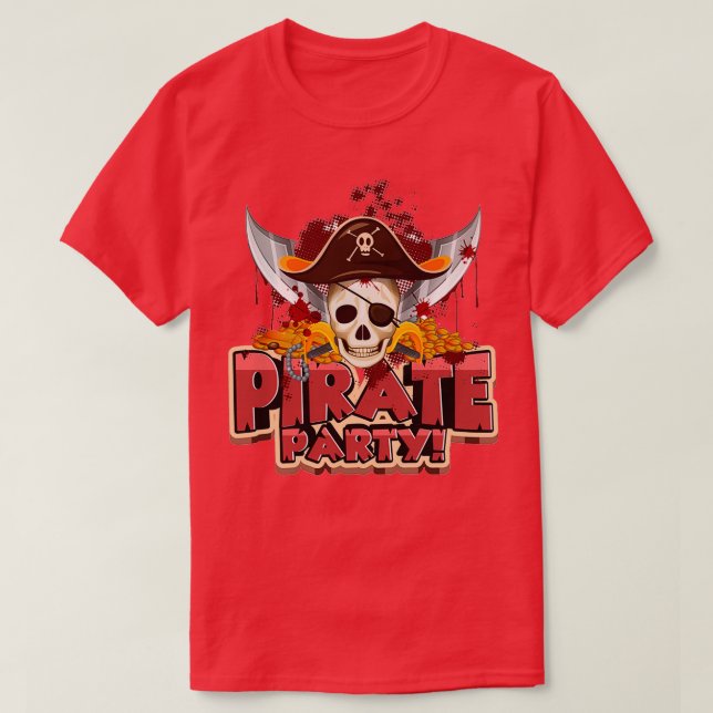 Camiseta partido pirata (Frente do Design)