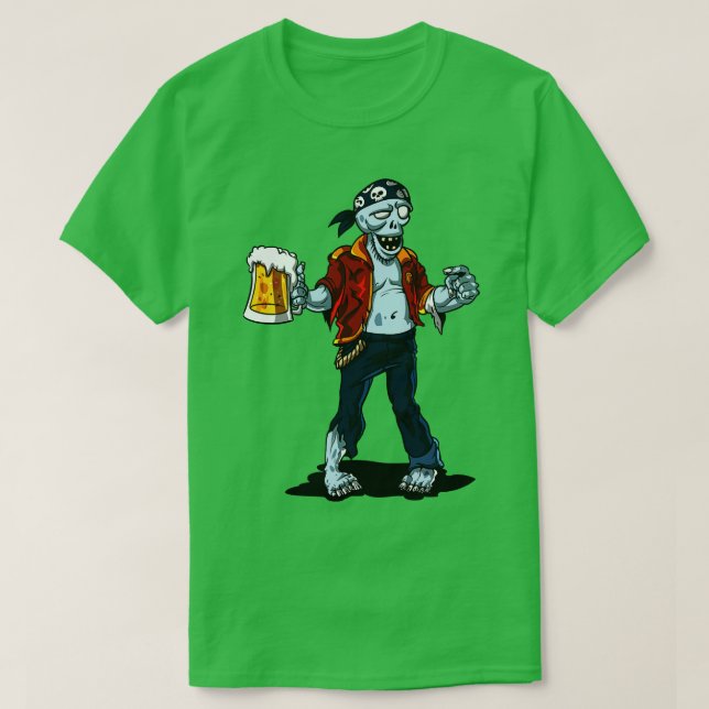 Camiseta Partido Pirata Zombie (Frente do Design)