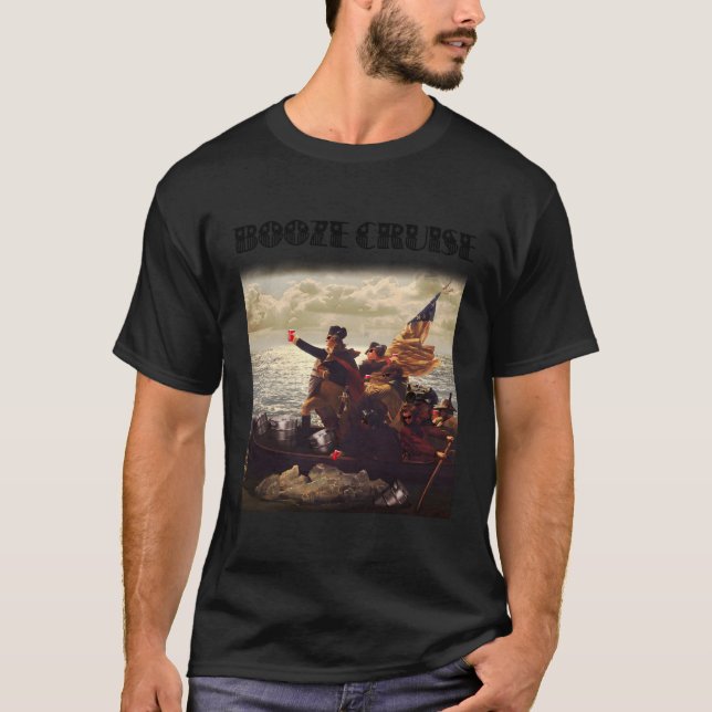 Camiseta Partido Político Booze Cruzes Sombra Copas Vermelh (Frente)