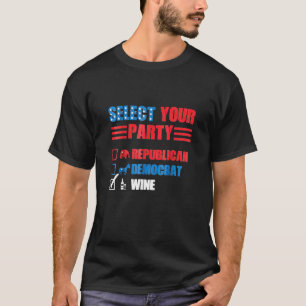 Camiseta Partido Político do Vinho Democrata Impeach Repub