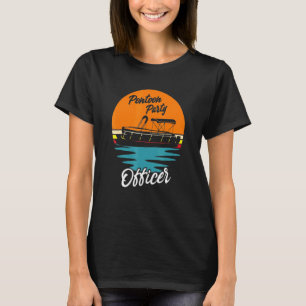 Camiseta Partido Pontoon do barco Partido Retro Sunset B
