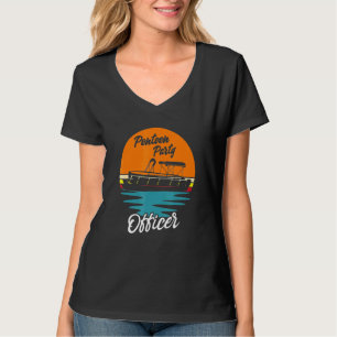 Camiseta Partido Pontoon do barco Partido Retro Sunset B